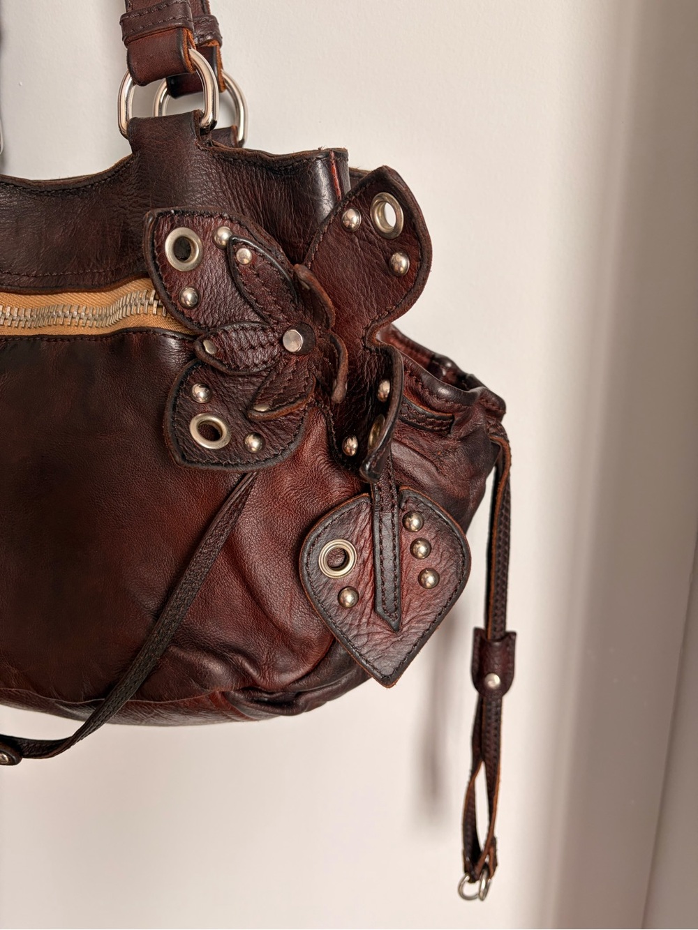 Miu Miu Archive 2006 Leather Flower Pocket Bag - Picture 3 of 11